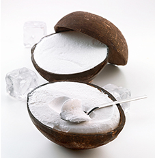Ripieno Coconut Sorbetto in Fruit Shell