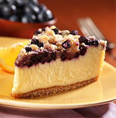 Lemon Blueberry Crumb Cheesecake