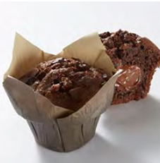Large Muffins Filled With Hazelnut Chocolate