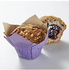 Large Muffins Filled With Blueberry