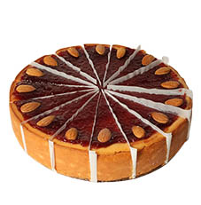 Raspberry Almond Cheesecake 9″