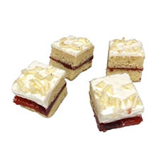 Strawberry & Vanilla Slab Cake Bites