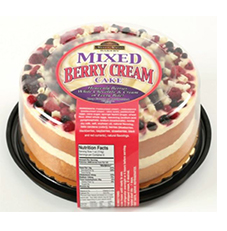 Mixed Wild Berry Cream Cake