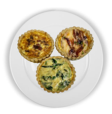 Individual Quiches 3″