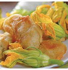 Battered Zucchini Flower with Mozzarella