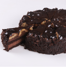Dark Chocolate Profiterole Cake 10″